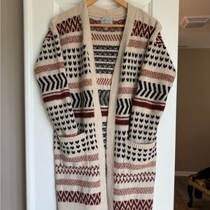 Cozy Geometric Cardigan by